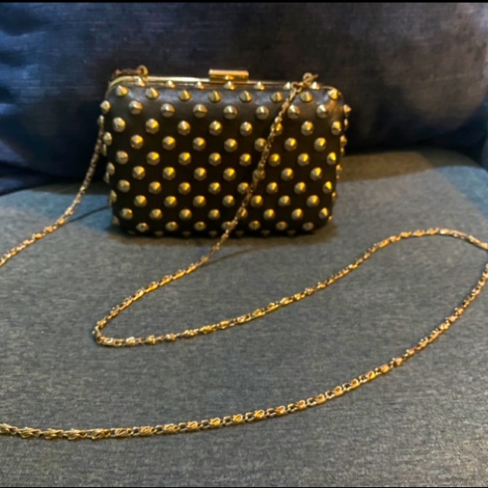 Black Studded Clutch